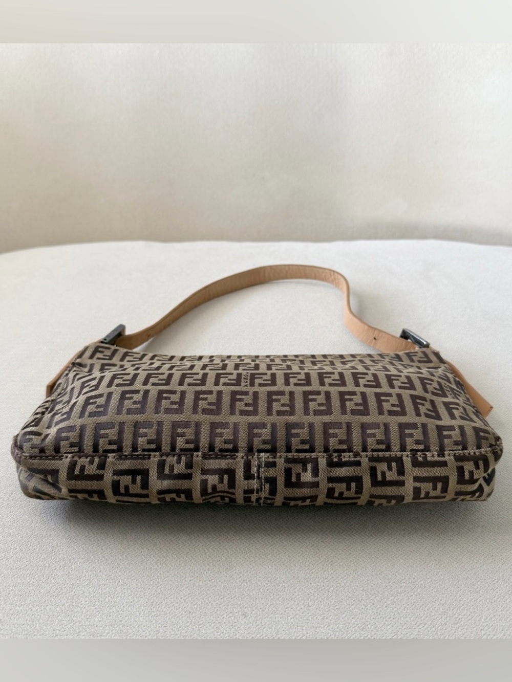 Fendi Tan Zuchinno Canvas Pochette - Picture 3 of 8